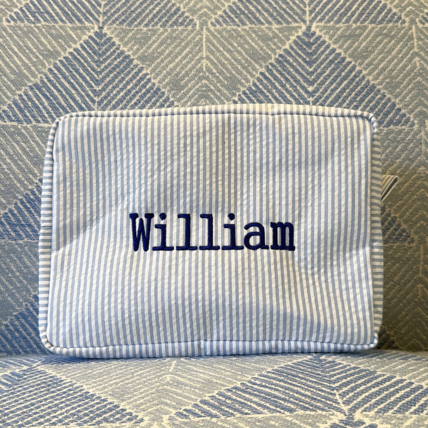 Striped Cosmetic Bag