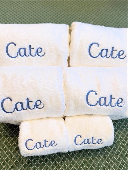 White Bath Towels (Set of 2)