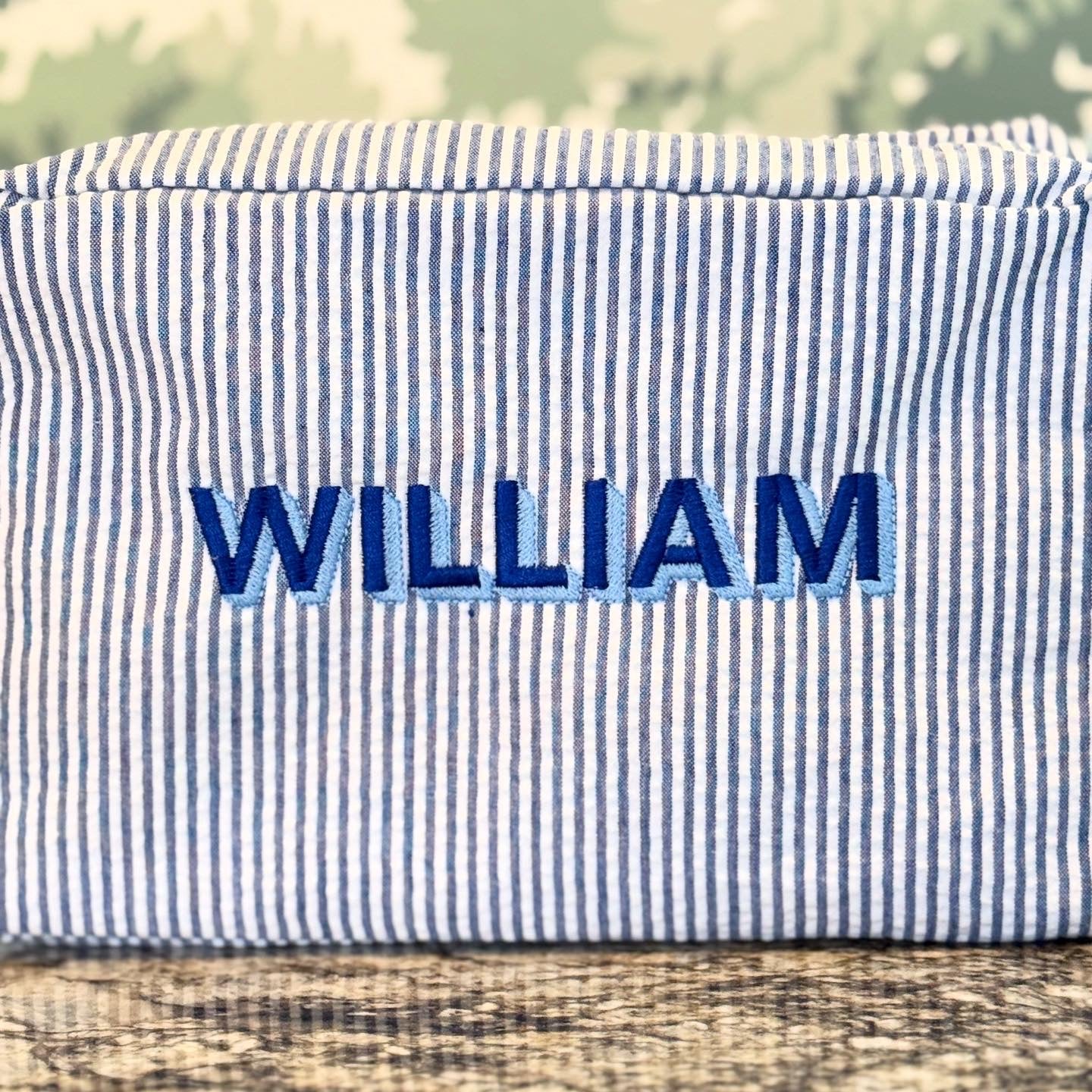 Seersucker Cosmetic Pouch