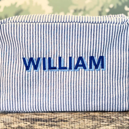 Seersucker Cosmetic Pouch
