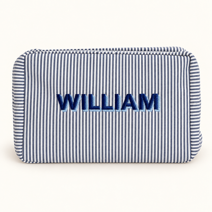 Seersucker Cosmetic Pouch