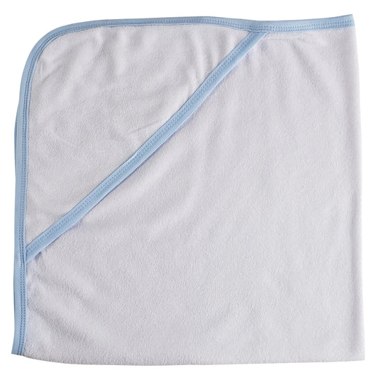 Hooded Towel with Pink or Blue Binding